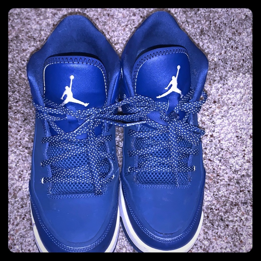 Blue and white Jordan flights